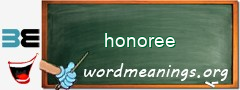 WordMeaning blackboard for honoree